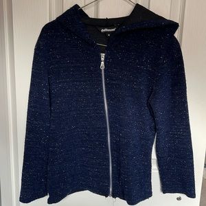 Dollhouse 3/4 sleeve zip up sweater